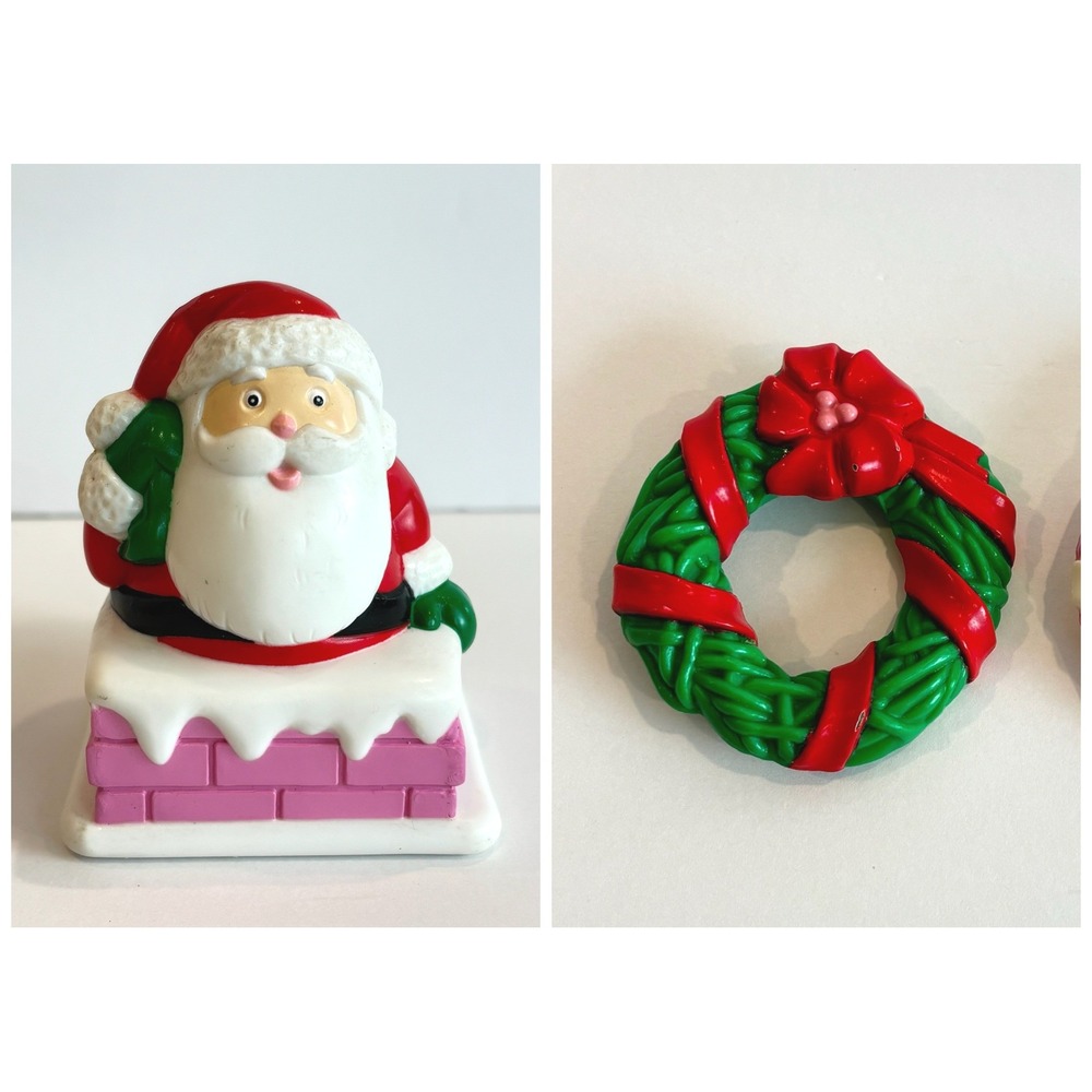 Playskool Dollhouse Santa Chimney Christmas Wreath Set